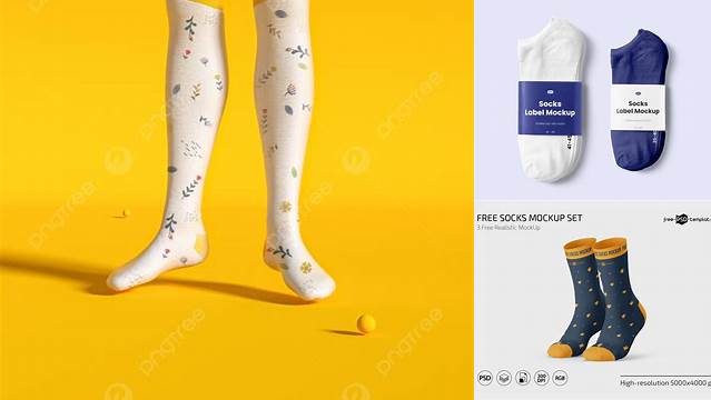 3054+ Sock Mockup Smart PNG Image