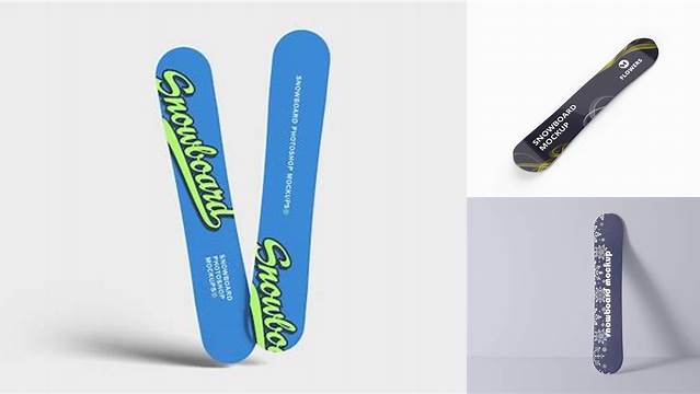 3058+ Snowboard Mockup Unique High-Resolution PSD