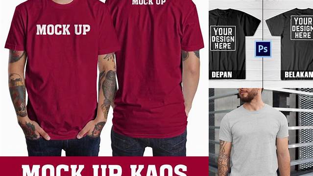 3062+ Mock Up Kaos Depan Belakang Psd Free Editable PSD File