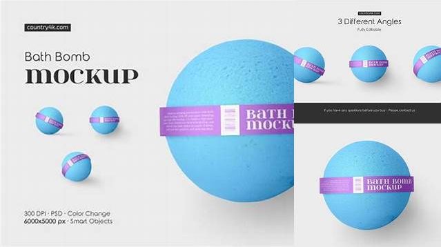 3064+ Bath Bomb Mockup Free High Resolution