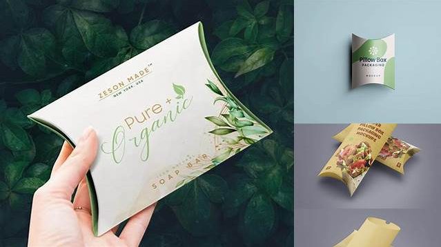 3074+ Pillow Box Packaging Mockup Free Download Free PSD