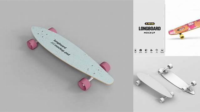 3088+ Longboard Mockup Creative Design Mockup