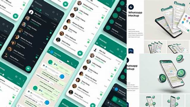 3094+ Whatsapp Mockup High-Quality PSD