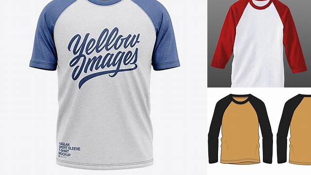 3096+ Template Raglan T Shirt Mockup Psd Free Free PSD