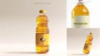 3099+ Cooking Oil Bottle Mockup Free Download Smart Object PSD Template