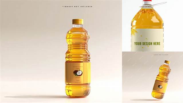 3099+ Cooking Oil Bottle Mockup Free Download Smart Object PSD Template