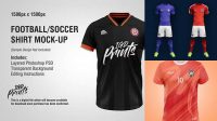 3100+ Camiseta Futbol Mockup High-Quality PSD