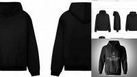 3101+ Mockup Hoodie Hitam Polos Free PSD