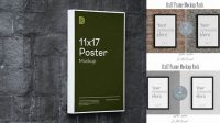 3101+ Poster Mockup 11x17 Include TIFF