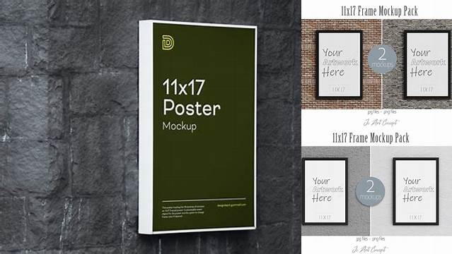 3101+ Poster Mockup 11x17 Include TIFF