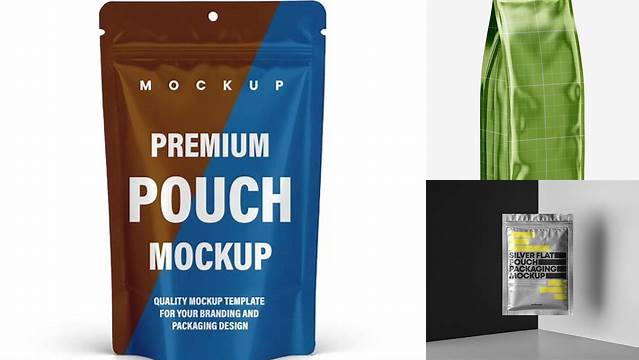 3112+ Flat Bottom Pouch Mockup PSD for Free