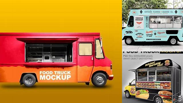 3130+ Food Truck Mockup Best Free Mockup PSD