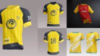 3131+ Yellow Images Jersey Mockup Free For Free Download