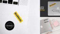 3134+ Laptop Sticker Mockup Hight Resolution