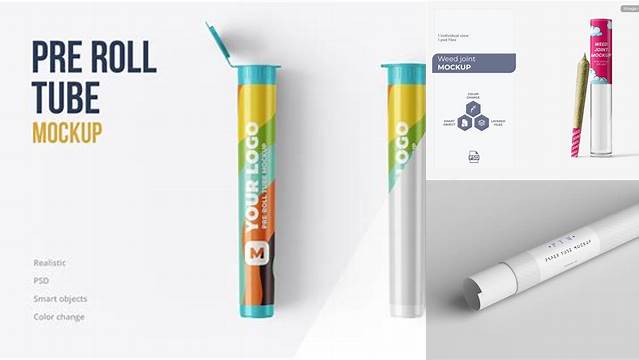 3139+ Pre Roll Tube Mockup Free PSD Free Download