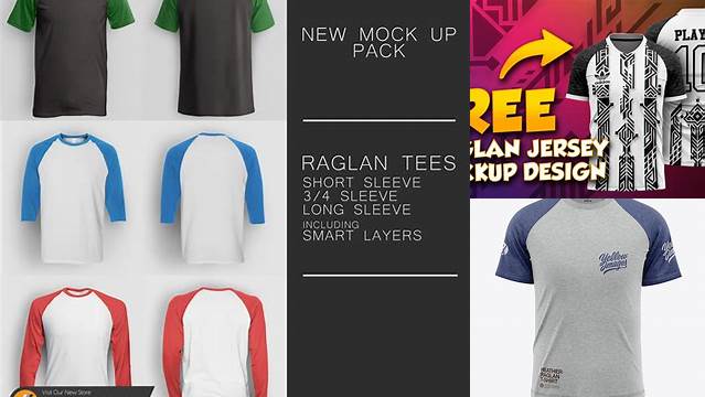 3139+ Raglan Jersey Mockup Professional PSD Resource