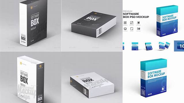 3166+ Software Box Mockup Online Versatile and Modern PSD Mockup