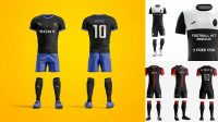 3167+ Football Uniform Mockup Psd Free Download Editable PSD File