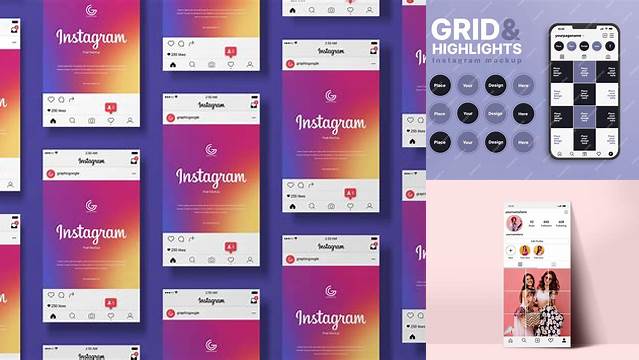 3174+ Instagram Grid Mockup Download Professional PSD