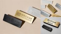 3197+ Metal Name Tag Mockup Easy Editable