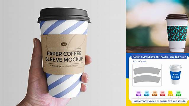 3211+ Paper Cup Sleeve Mockup Professional PSD Template