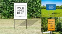 3213+ Yard Signs Mockup Exclusive Free Creative Resource