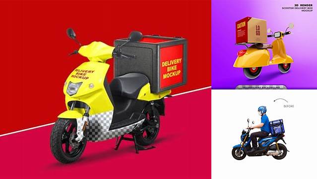 3217+ Bike Delivery Mockup High Resolution