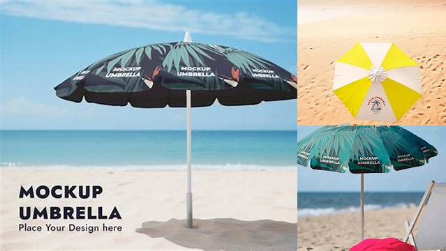 3235+ Beach Umbrella Mockup Hight Resolution