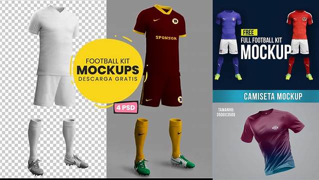 3245+ Mockup Uniforme De Futbol Psd Free PSD