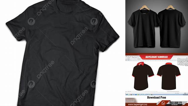 326+ Mockup Kaos Polos Hitam Photoshop Freebie