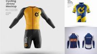 3266+ Cycling Jersey Mockup Psd Free Best for Showcase