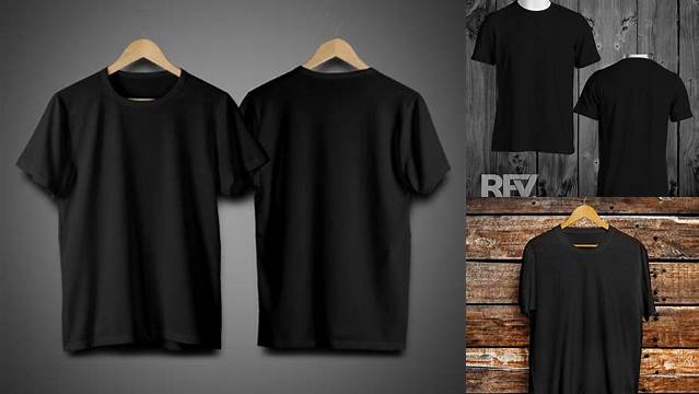 3284+ Mockup Kaos Polos Hitam Exclusive Free PSD Mockups