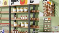 3284+ Supermarket Shelf Mockup Free Download Now Free PSD Template