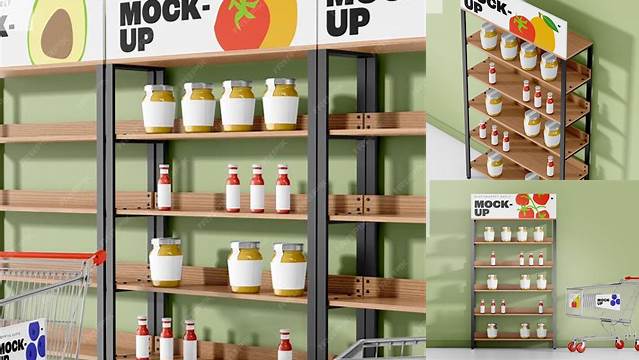 3284+ Supermarket Shelf Mockup Free Download Now Free PSD Template