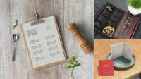 3285+ Restaurant Menu Mockup Psd Free Smart Object PSD