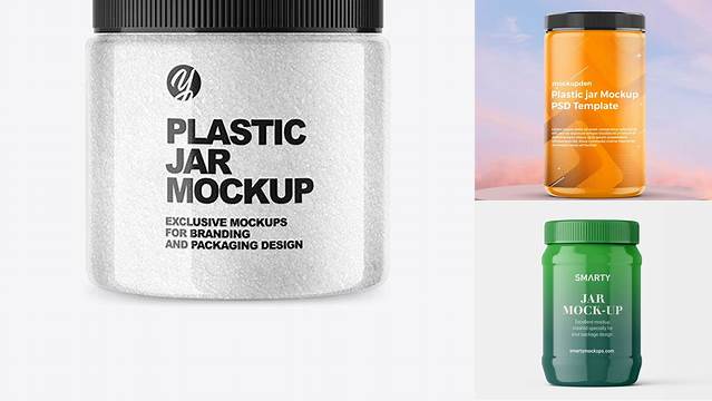 3288+ Transparent Plastic Jar Mockup PSD Free Download