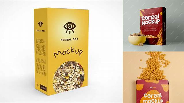 3308+ Mockup Cereal Box Download PSD Now