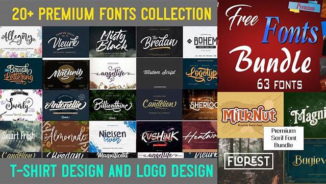 3315+ Premium Font Pack Free Download Easy Editable