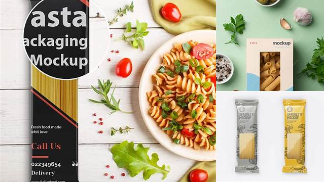 3327+ Pasta Packaging Mockup PSD File for Designers