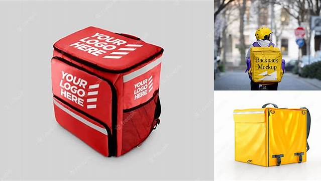 3329+ Delivery Backpack Mockup Smart PNG Image