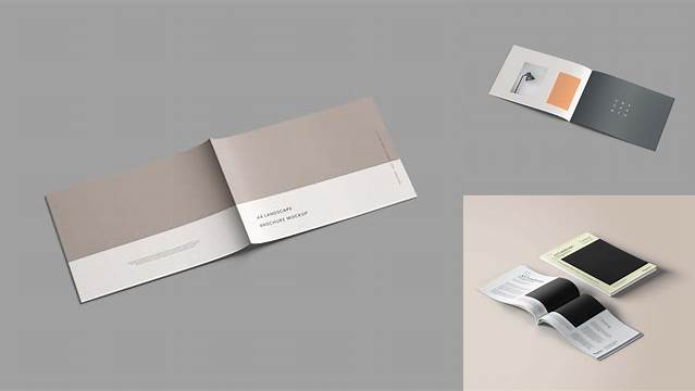 3333+ A4 Landscape Booklet Mockup For Free Download