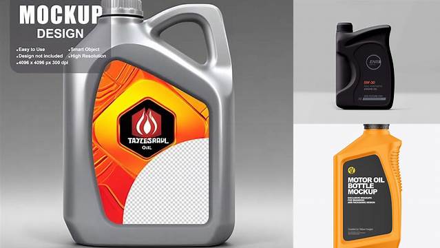 3354+ Engine Oil Bottle Mockup Editable Photoshop File