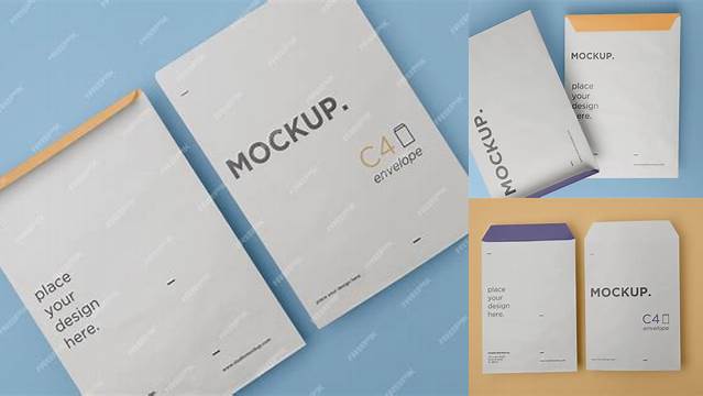 3358+ A4 Envelope Mockup Versatile PSD Mockup File