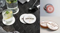 3377+ Coaster Mockup Mockup PSD