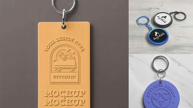 3380+ Rubber Keychain Mockup Easy to Use PSD