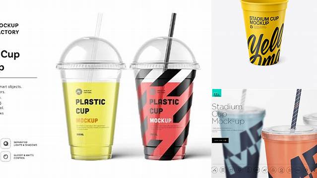 3385+ Stadium Cup Mockup Free PSD