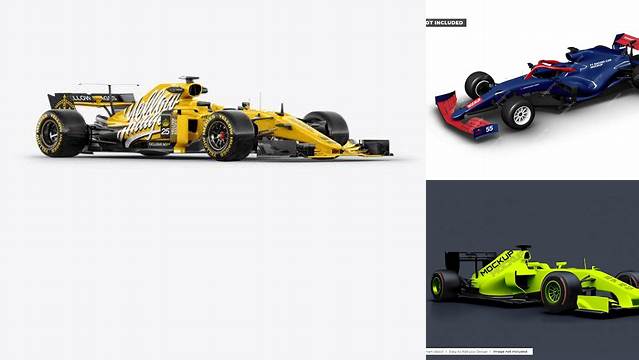 3386+ F1 Car Mockup Free Best for Showcase