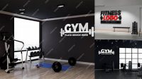 3401+ Gym Logo Mockup Editable Photoshop File