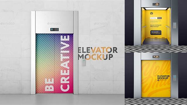 3405+ Elevator Mockup Free PSD for Creatives