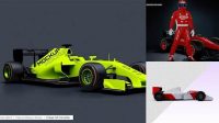 3406+ F1 Car Mockup Free Modern PSD Templates